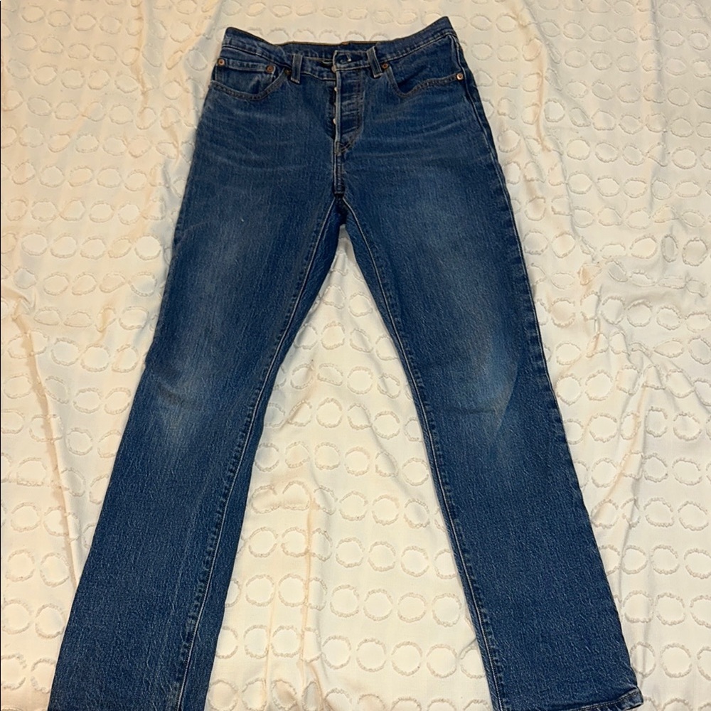 Levi's Blue Straight Leg Jeans Classic Fit